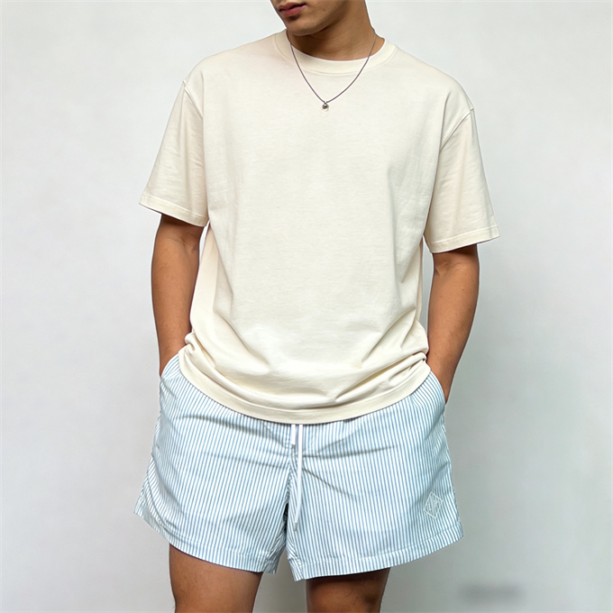 loro piana striped drawstring swim shorts